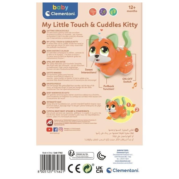 CLEMENTONI - 17462 - Mon chaton a cajoler