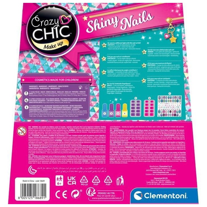 CLEMENTONI - 18689 - Ongles phosphorescents