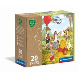 Puzzles Clementoni - Winnie l'Ourson - 2x20 pieces - Matériaux recycl