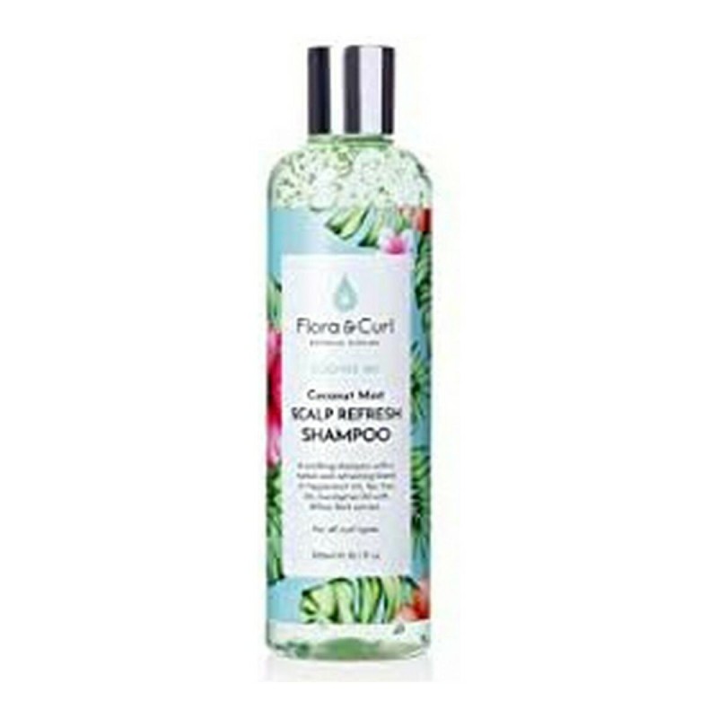 Shampooing hydratant Flora & Curl Soothe Me Menthe Coco Rafraîchissant (300 ml)