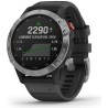 GARMIN Fenix 6 Solar - Montre connectée - Silver avec bracelet noir