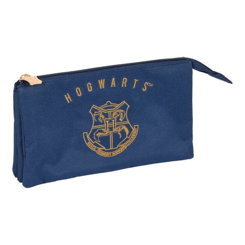 Trousse d'écolier Harry Potter Magical Marron Blue marine (22 x 12 x 3 cm)