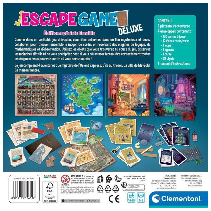 CLEMENTONI - 52601 - Escape Game Deluxe