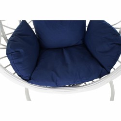 Fauteuil de jardin suspendu DKD Home Decor Blue marine 90 x 70 x 110 cm rotin synthétique Aluminium Blanc (107 x 107 x 198 cm)