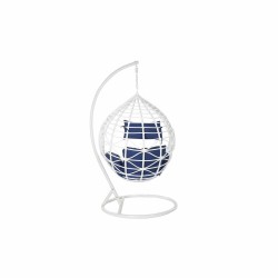 Fauteuil de jardin suspendu DKD Home Decor Blue marine 90 x 70 x 110 cm rotin synthétique Aluminium Blanc (107 x 107 x 198 cm)