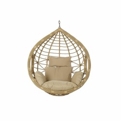 Fauteuil de jardin suspendu DKD Home Decor 90 x 70 x 110 cm 105 x 75 x 226 cm Beige Métal Marron rotin synthétique