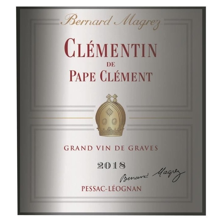 Clémentin de Pape Clément 2018 Pessac-Léognan - Vin rouge de Graves