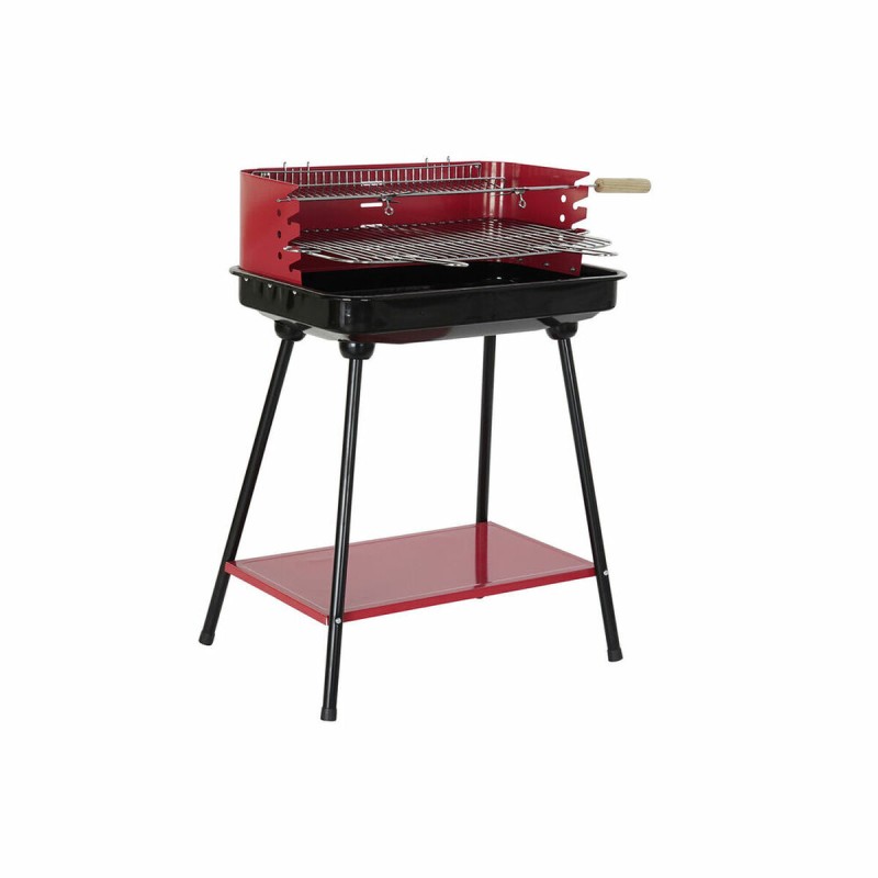 Barbecue à Charbon sur Pied DKD Home Decor Rouge 53 x 37 x 80 cm Acier (53 x 37 x 80 cm)