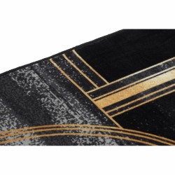 Tapis DKD Home Decor Noir Doré Moderne Géométrique (160 x 230 x 0,4 cm)