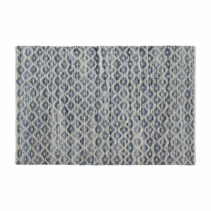 Tapis DKD Home Decor Bleu Blanc (120 x 180 x 1 cm)