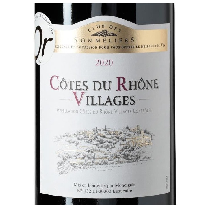 CLUB DES SOMMELIERS Côtes du Rhône Villages - Vin rouge