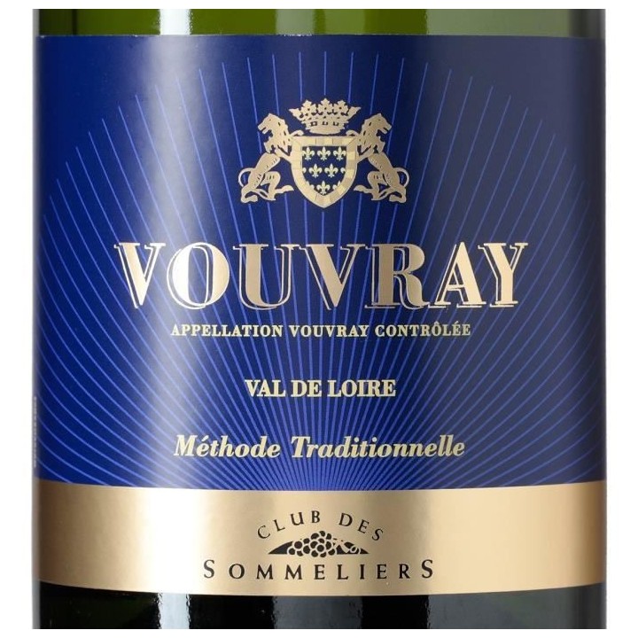 BRUT Vouvray Vin de la Loire - Blanc - 75 cl - Club des sommeliers