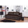 CLYDE Banquette convertible 3 places - Tissu marron vieilli - Style contemporain - L 187 x P 94 cm