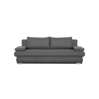 CLYDE Banquette convertible 3 places - Tissu gris - Style contemporain