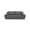 CLYDE Banquette convertible 3 places - Tissu gris - Style contemporain - L 187 x P 94 cm