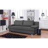 CLYDE Banquette convertible 3 places - Tissu gris - Style contemporain - L 187 x P 94 cm