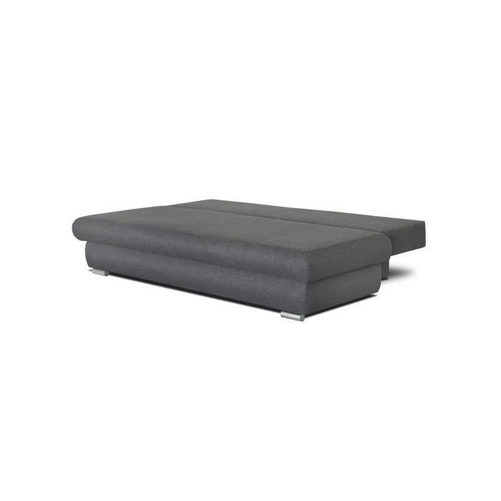 CLYDE Banquette convertible 3 places - Tissu gris - Style contemporain