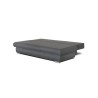 CLYDE Banquette convertible 3 places - Tissu gris - Style contemporain - L 187 x P 94 cm