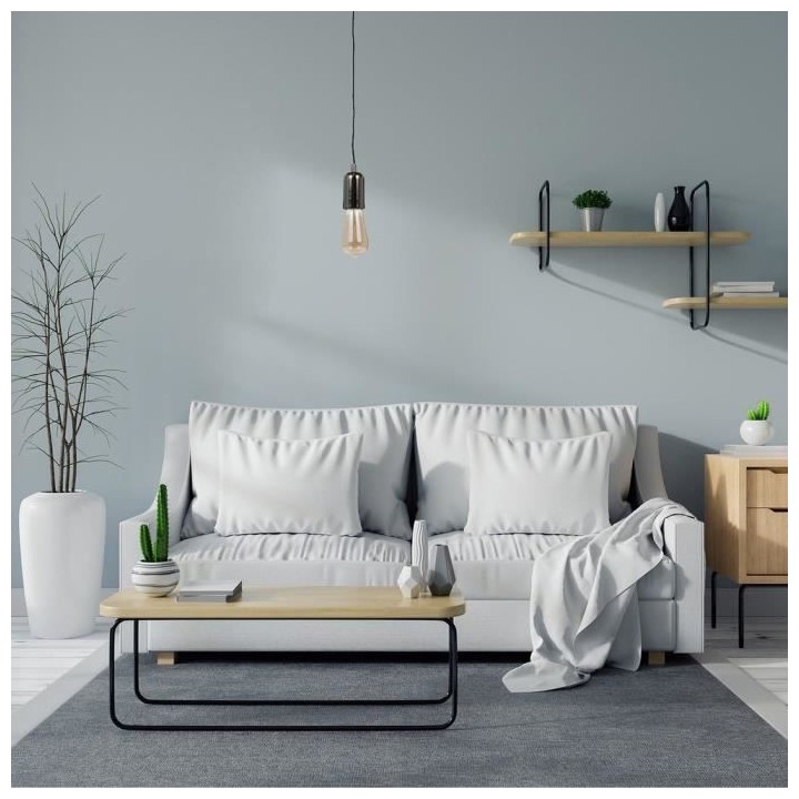 Suspension en métal et plastique - Vintage - Noir Aluminium - Câble