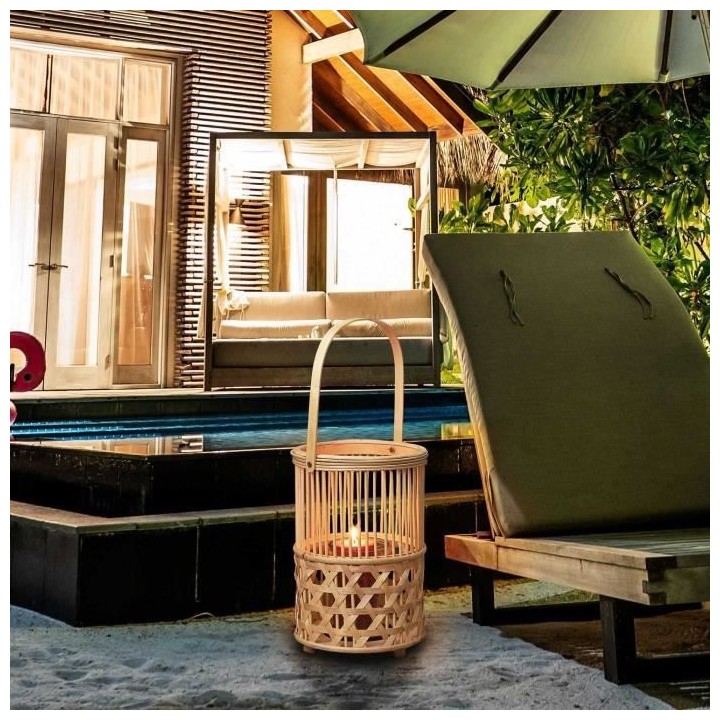 Lanterne - 51 x 21 x 21 cm - Beige - Cylindrique - CMP