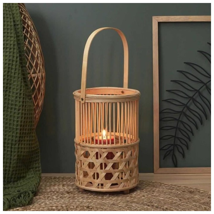 Lanterne - 51 x 21 x 21 cm - Beige - Cylindrique - CMP