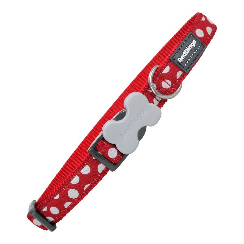 Collier pour Chien Red Dingo Pois (1,2 x 20-32 cm)