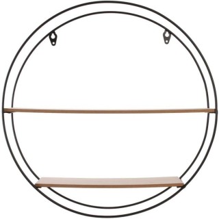 Etagere bois métal rond - 40 x 10 x 40 cm - CMP