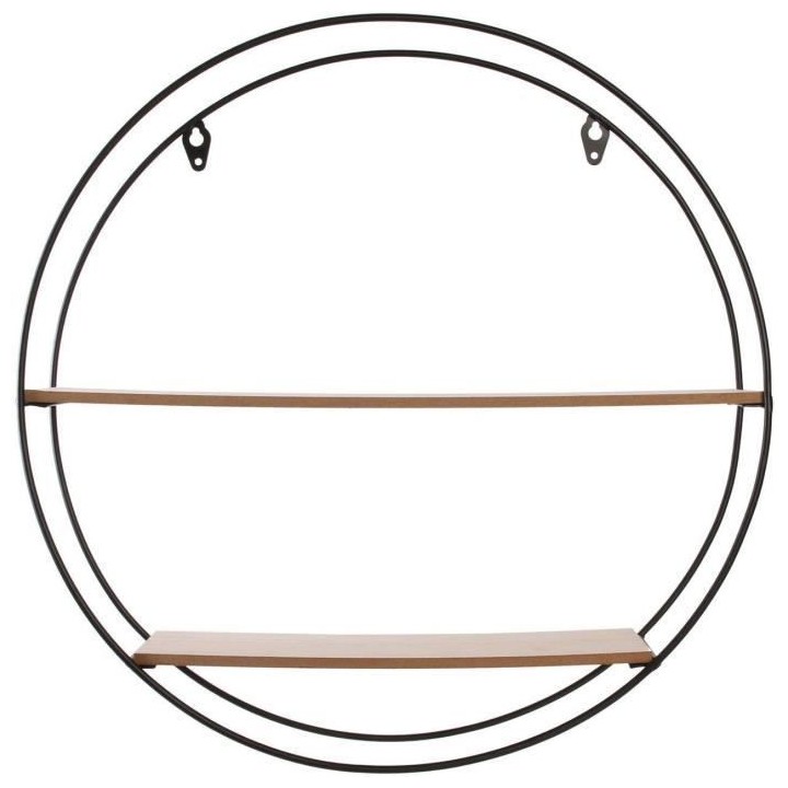 Etagere bois métal rond - 40 x 10 x 40 cm - CMP