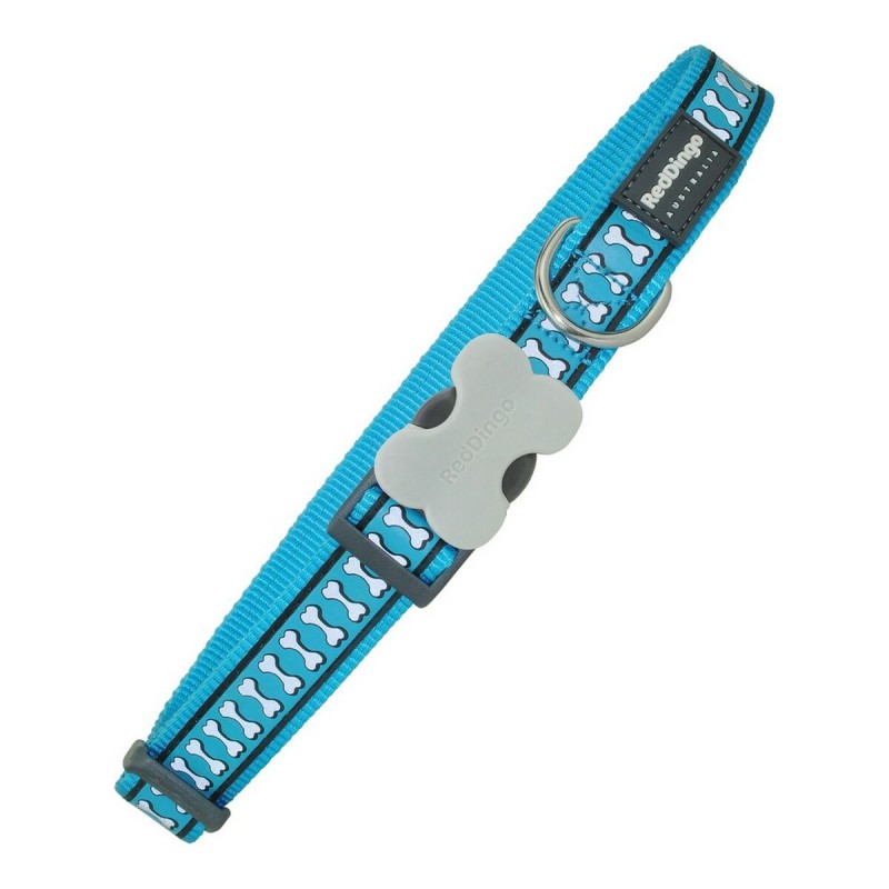 Collier pour Chien Red Dingo Os Réfléchissant Turquoise (1,5 x 24-36 cm)