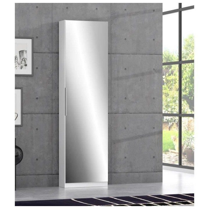 CALMA Meuble a chaussures contemporain blanc mat - L 50 cm