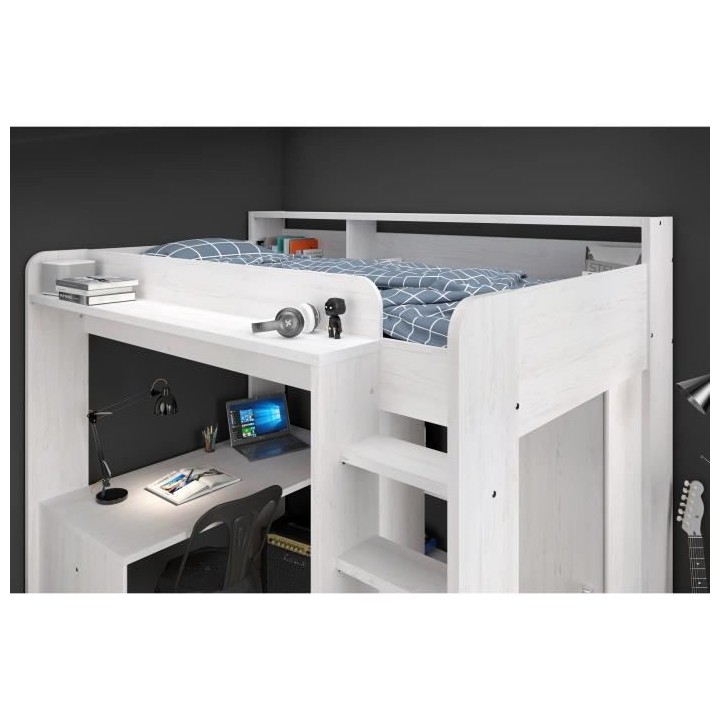 PARISOT Lena Lit combiné mezzanine enfant - Décor Pin Petterson - So