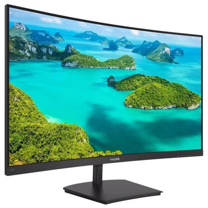 Ecran PC incurvé - PHILIPS 241E1SC/00 - 23,6 FHD - Dalle VA - 4 ms -