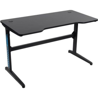 Bureau de gaming droit en métal noir - L 120 x P 60 x H 83 cm - Eclai