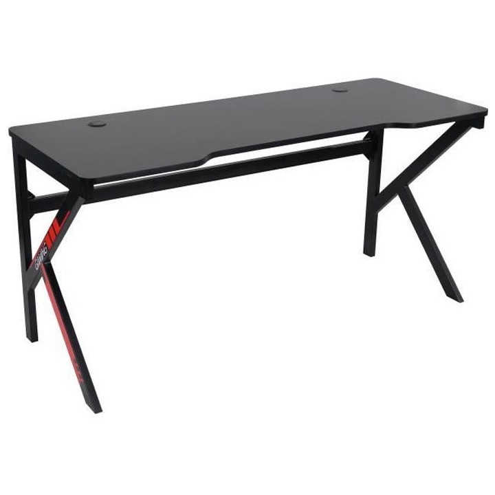 Bureau gaming ALPHA - Métal - Noir - L 150 x P 60 x H 72 cm