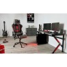 Bureau gaming ALPHA - Métal - Noir - L 150 x P 60 x H 72 cm