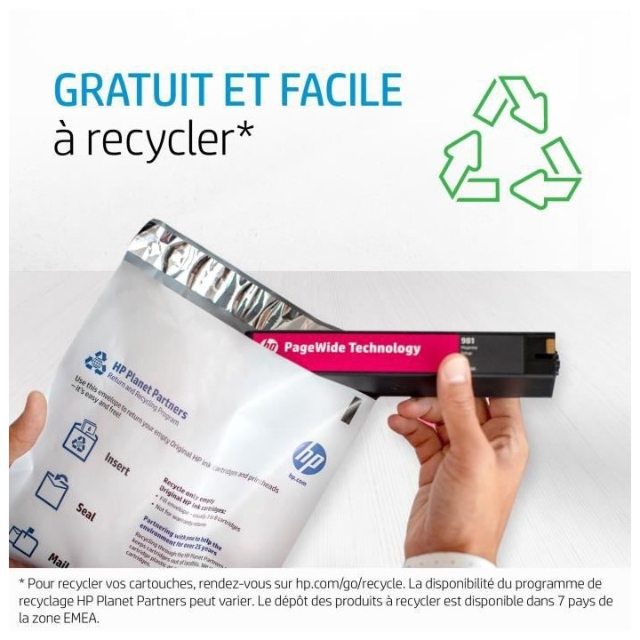 HP 971XL Cartouche d'encre cyan grande capacité authentique (CN626AE)