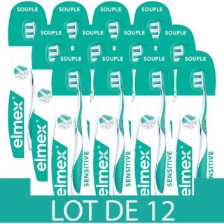 [Lot de 12] ELMEX Brosses a dents Sensitive - Souple