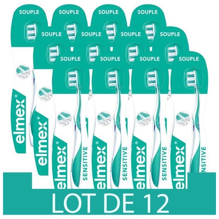 [Lot de 12] ELMEX Brosses a dents Sensitive - Souple