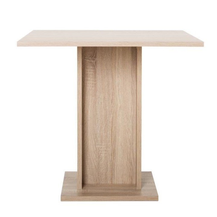 Table a manger de 2 a 4 personnes - Carrée - Classique - Décor chene