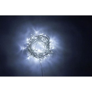 Guirlande de Noël 120 LED extérieure - 5 mm x 6 m - Blanc froid