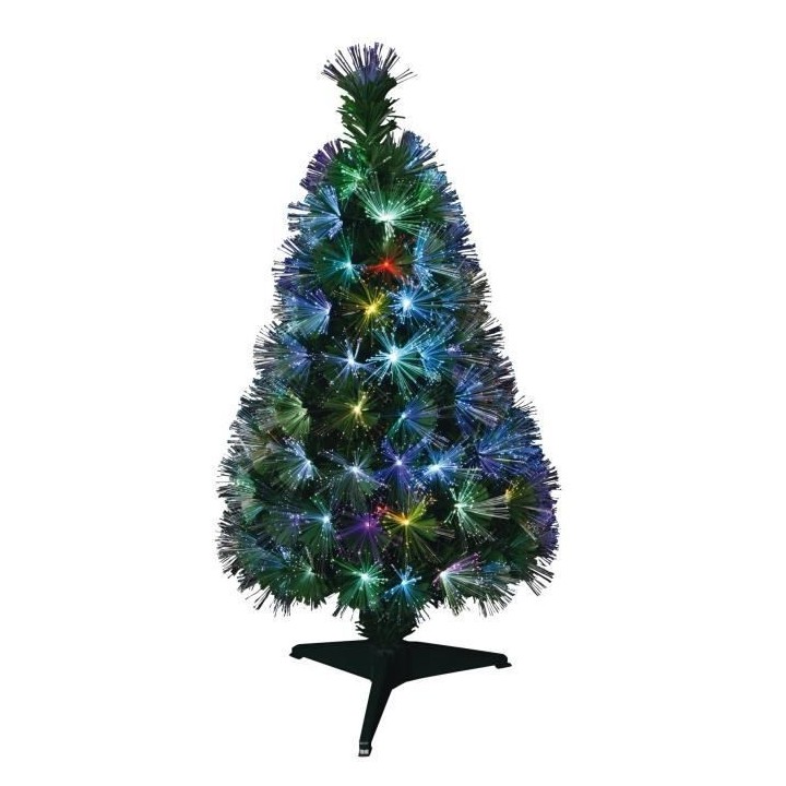 Sapin de Noël artificiel Fibre optique New York - 125 LED - 125 branc