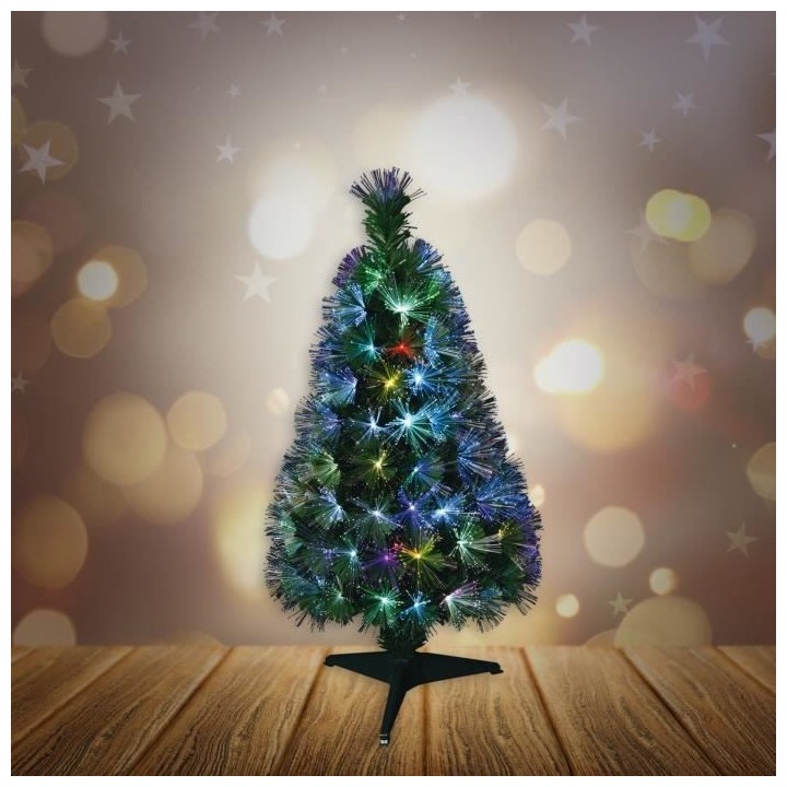 Sapin de Noël artificiel Fibre optique New York - 125 LED - 125 branc