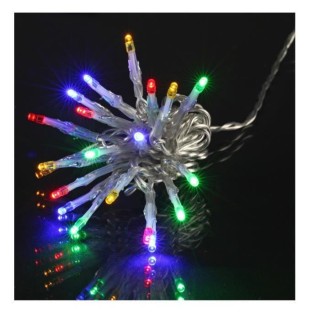 Guirlande de Noël 1000 LEDS - 8 fonctions - Fil transparent transfo 5