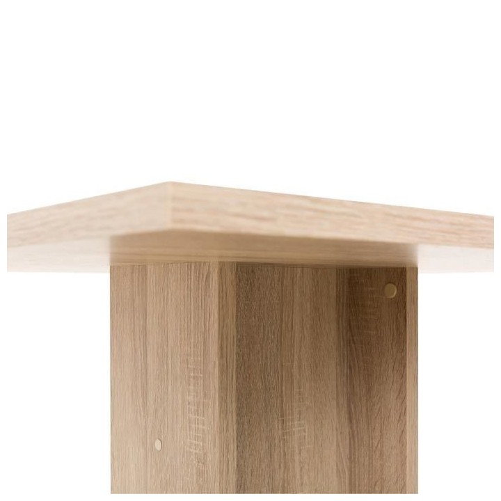 Table a manger de 2 a 4 personnes - Carrée - Classique - Décor chene