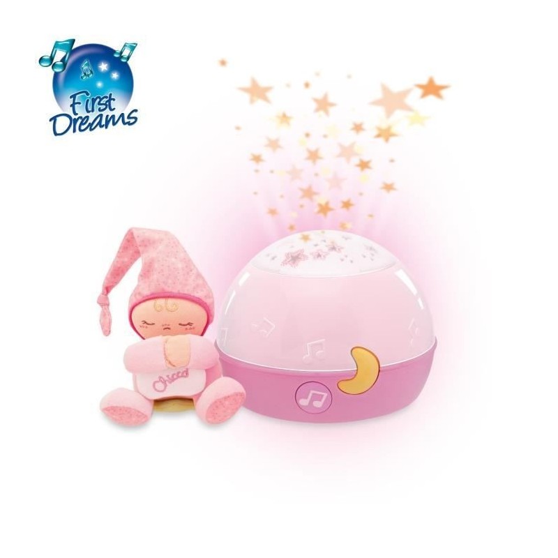 CHICCO Ma Lampe Magic'Projection Rose First Dreams