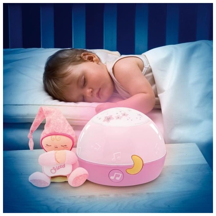 CHICCO Ma Lampe Magic'Projection Rose First Dreams