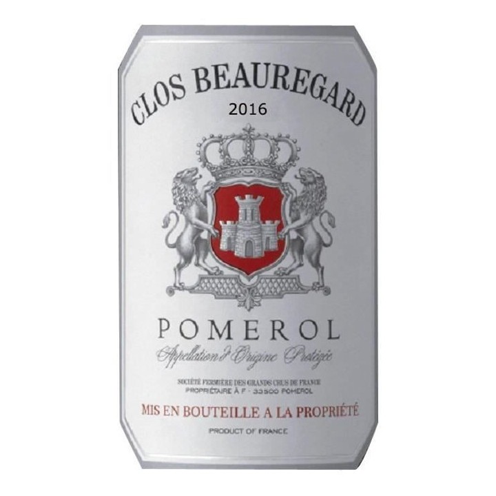 Clos Beauregard 2016 Pomerol - Vin rouge de Bordeaux