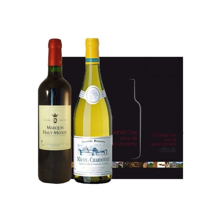 Coffret Duo Bordeaux Bourgogne Blanc & Rouge