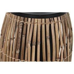 Cache-pot DKD Home Decor Naturel Noir Métal Rotin (31 x 31 x 55 cm)