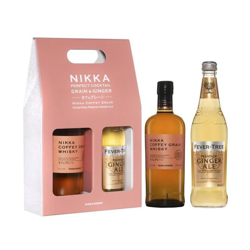 Coffret Whisky Ginger Nikka Coffey Grain 45,0% Vol. 70 cl + Fever Tree Ginger Ale 50 cl